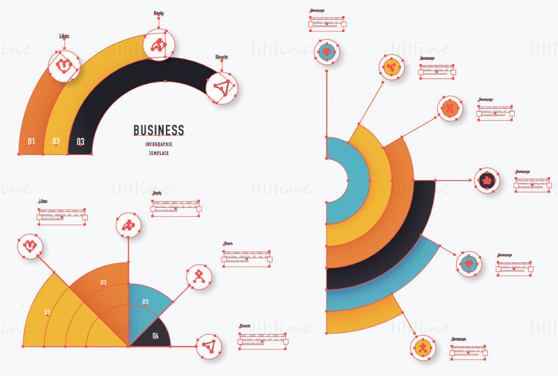 Circle infographic vector