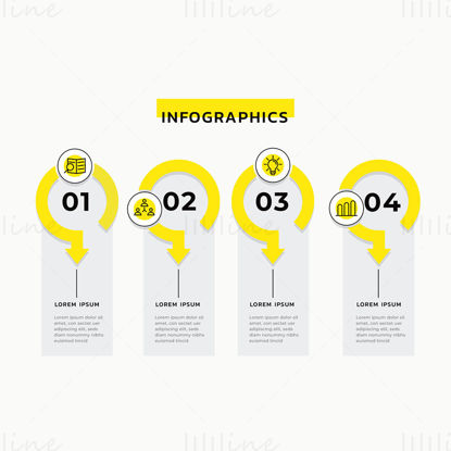 Infographic items, vector