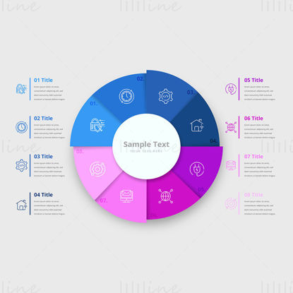Infographic radial chart vector