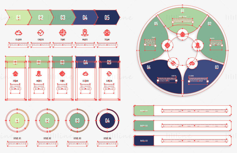 Set de vector infografic