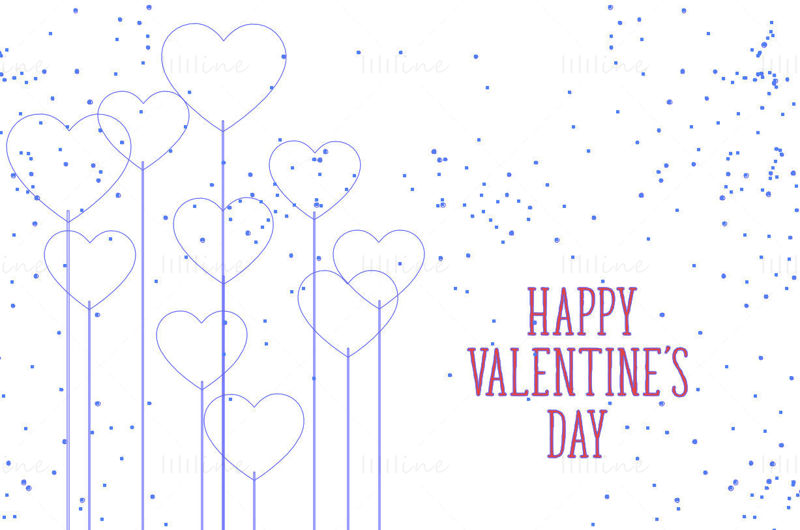 Heart balloon valentine's day vector element