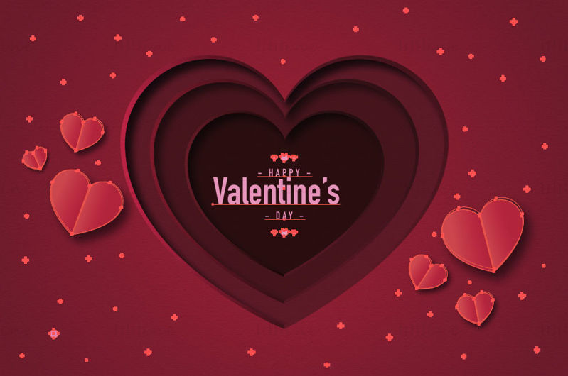 Ozadje vektorskega plakata za valentinovo