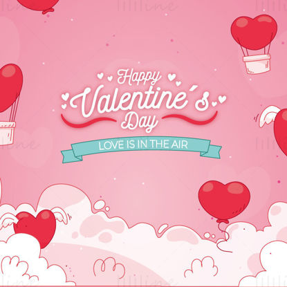 Valentine's Day vector banner