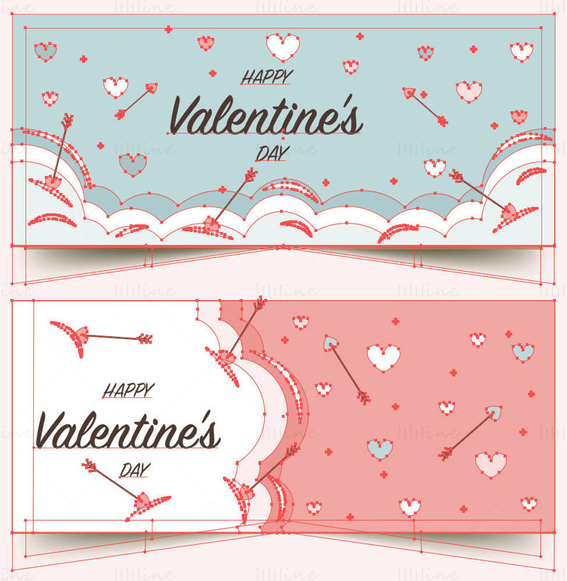 Valentine's day banner vector