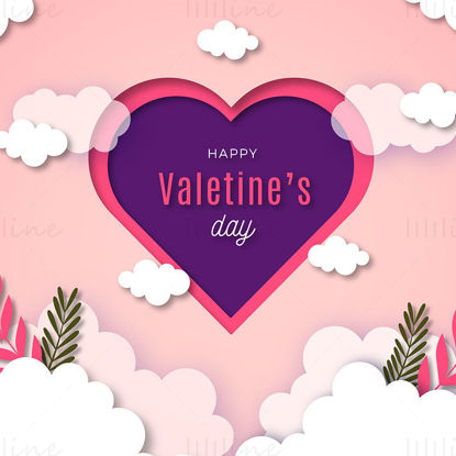 Valentine's day vector leaflets posters banner background