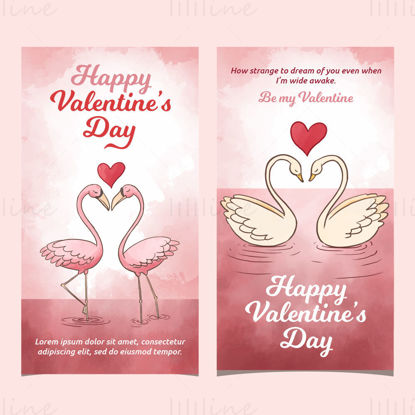 Valentine's day vector poster design element