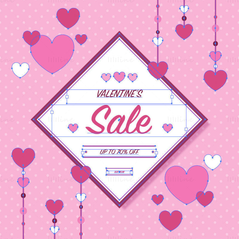 Valentine's day Promotional ads vector