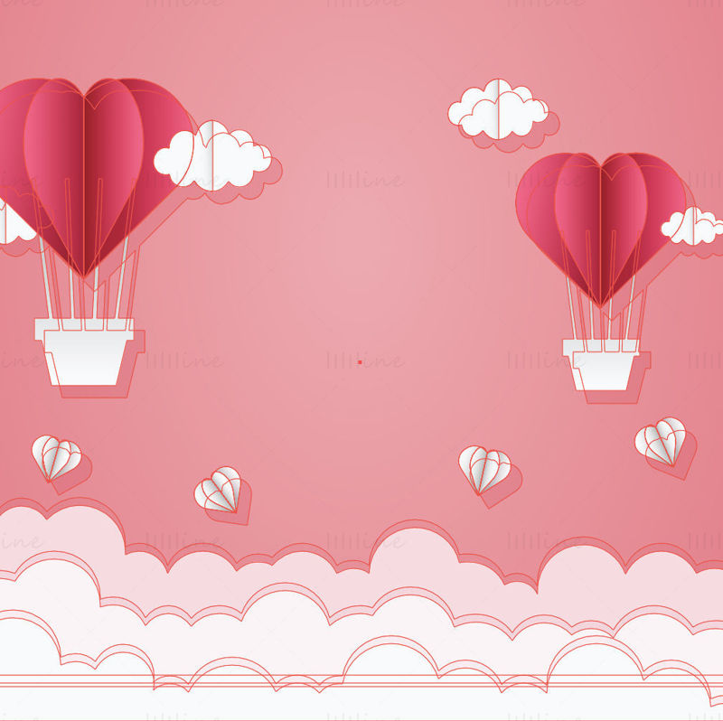 Valentine's day leaflets posters banner background vector