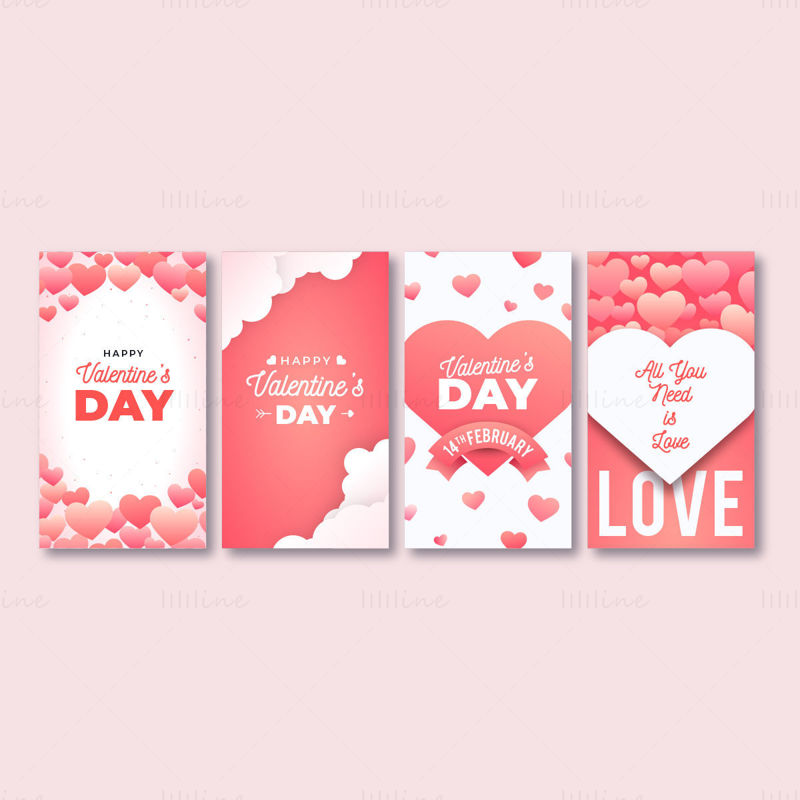 Valentine's day poster vector