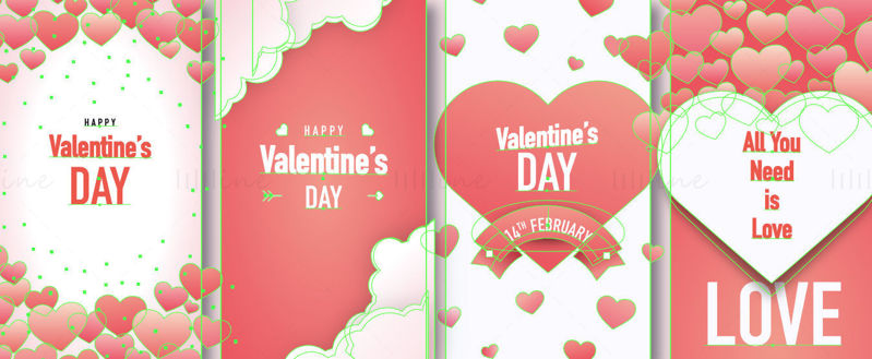 Vector poster de Ziua Îndrăgostiților