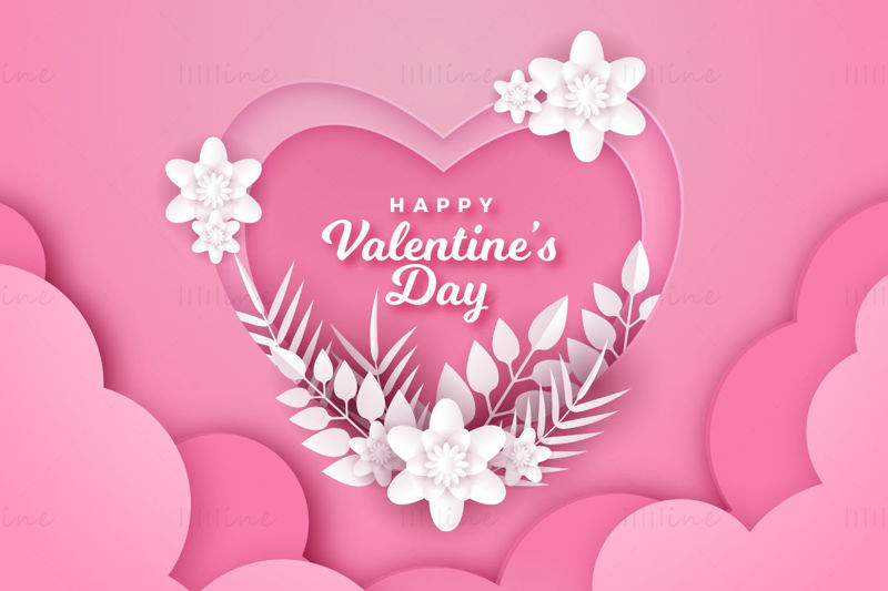 Valentine's day vector pink background image