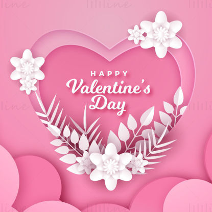Valentin-nap vektor rózsaszín háttér kép