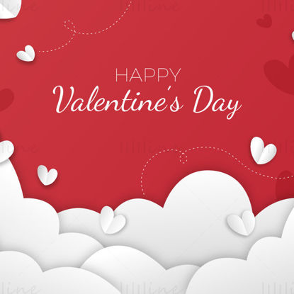 Valentine's day red background vector