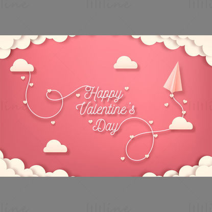 Valentine's day poster banner advertising promotion background vector