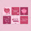 Valentine's day sticker poster vector
