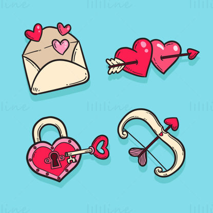 Element de vector în formă de inimă de Ziua Îndrăgostiților