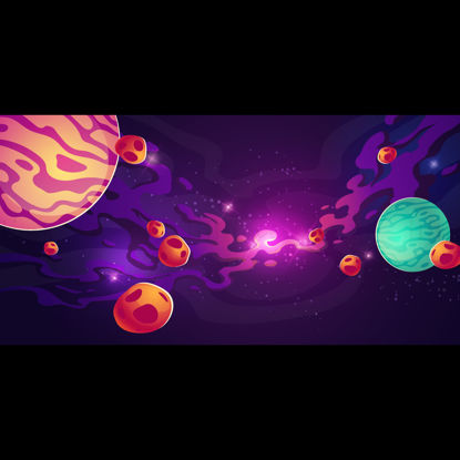 Ilustrator vectorial cu tema universului cosmic
