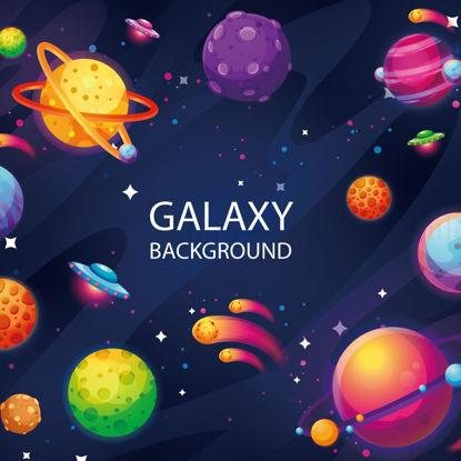 Cartoon galaxy background vector