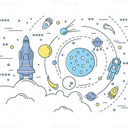 Space cartoon vector