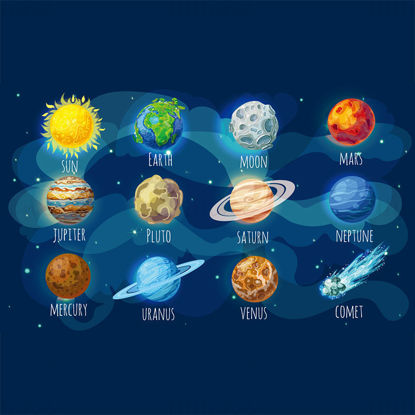 Cartoon fantasy planet vector icon