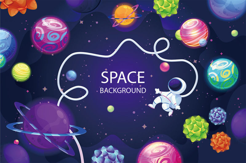 Cartoon space background