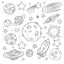 Cartoon space element outline vector