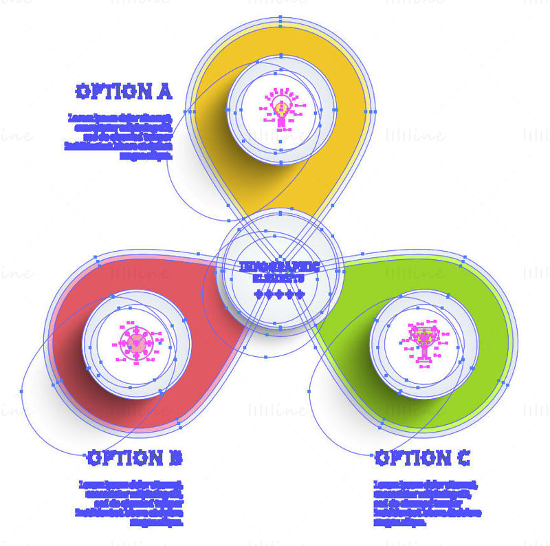 Options element vector infographic