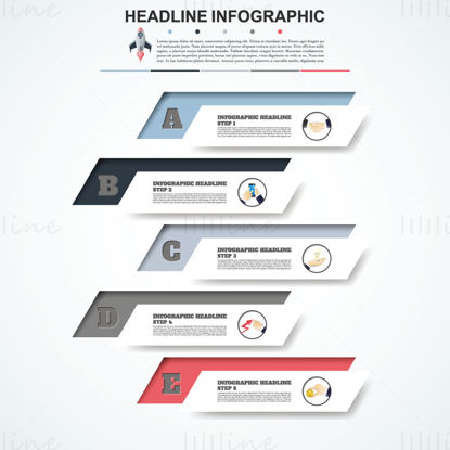 Headline infographic vector