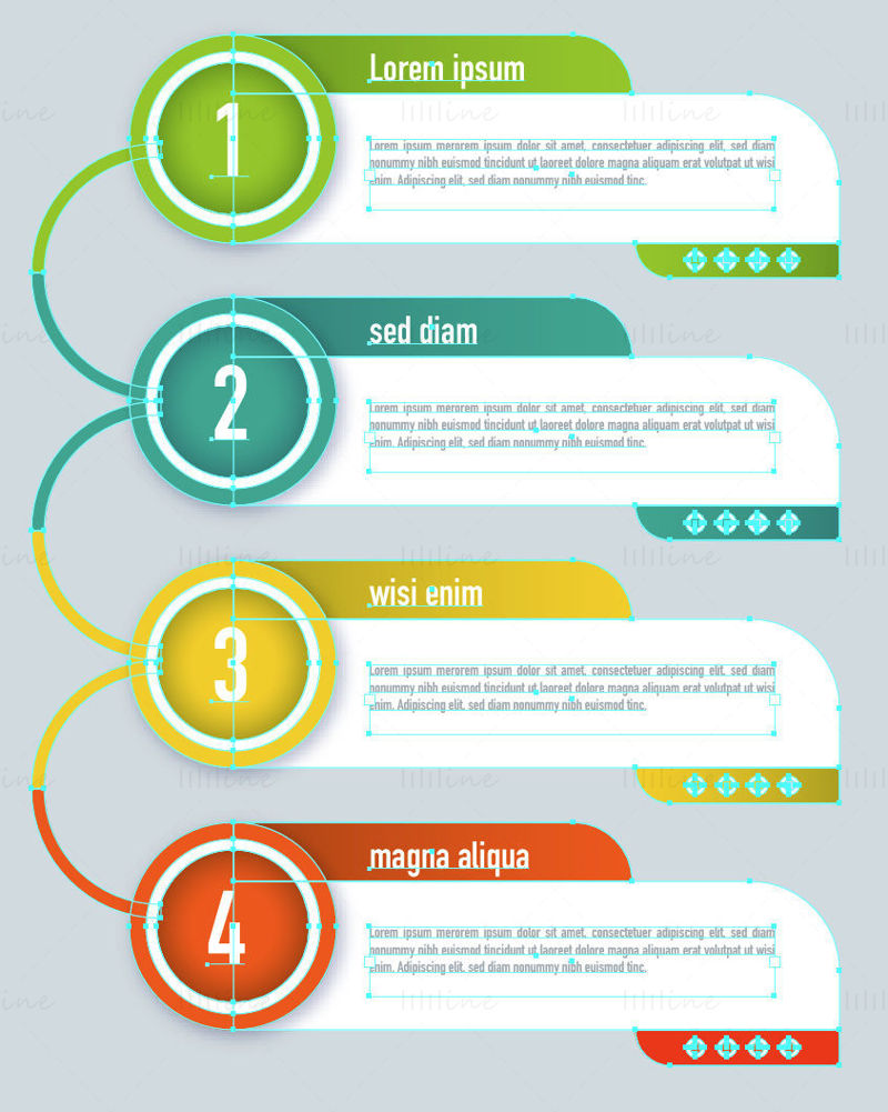 Vector steps infographics