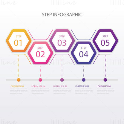 Step infographic vector