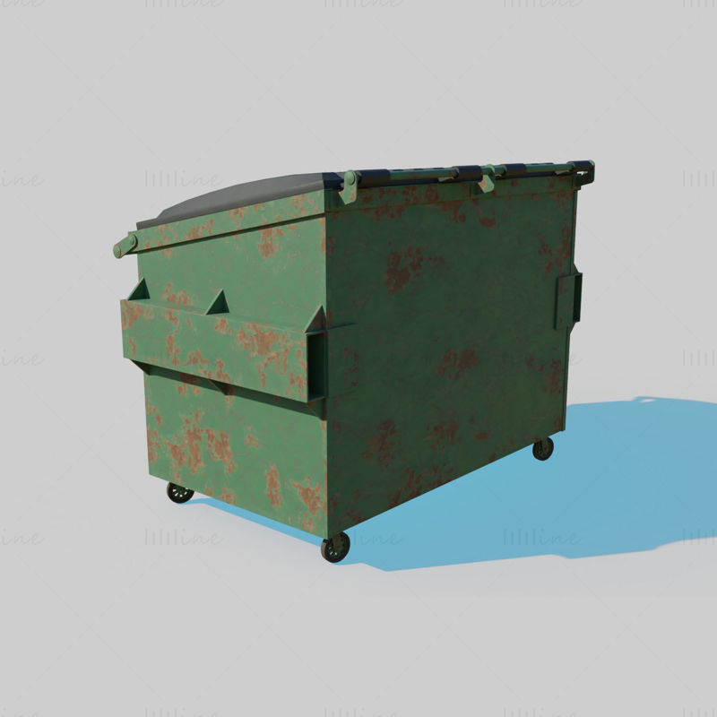 Cyberpunk Garbage Dumpster 3D Model