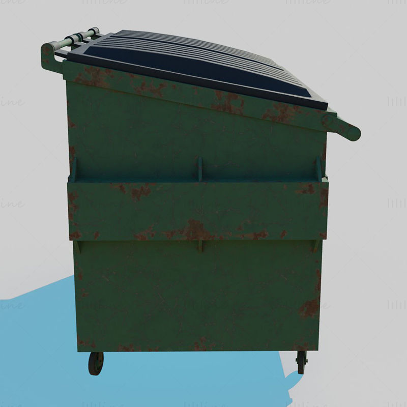 Cyberpunk Garbage Dumpster 3D Model