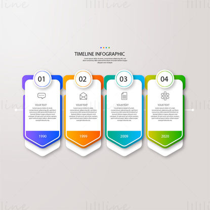 Timeline infographic, vector