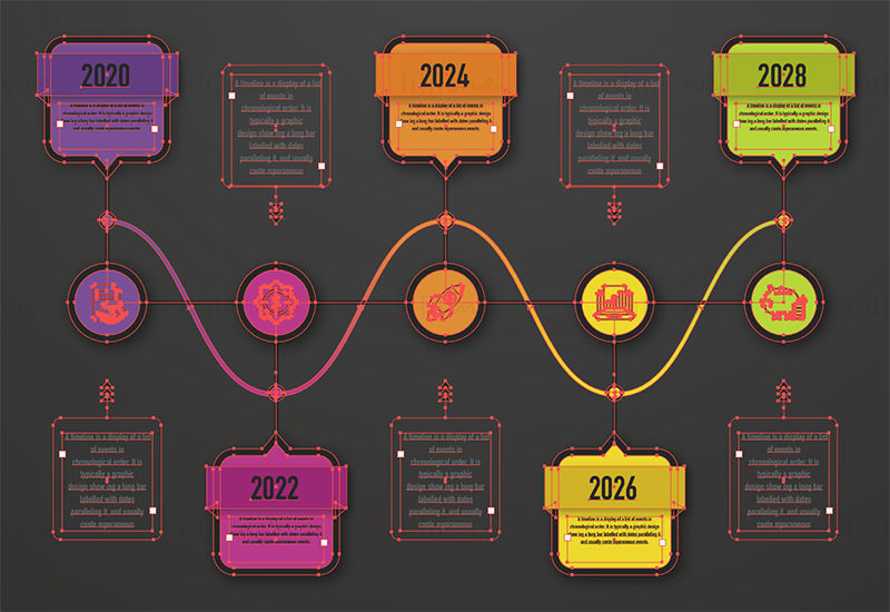 Timeline big event vector infographic