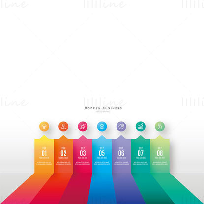 Modern business infographic vector