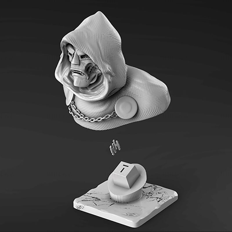 Dr Doom Bust 3D Print Model
