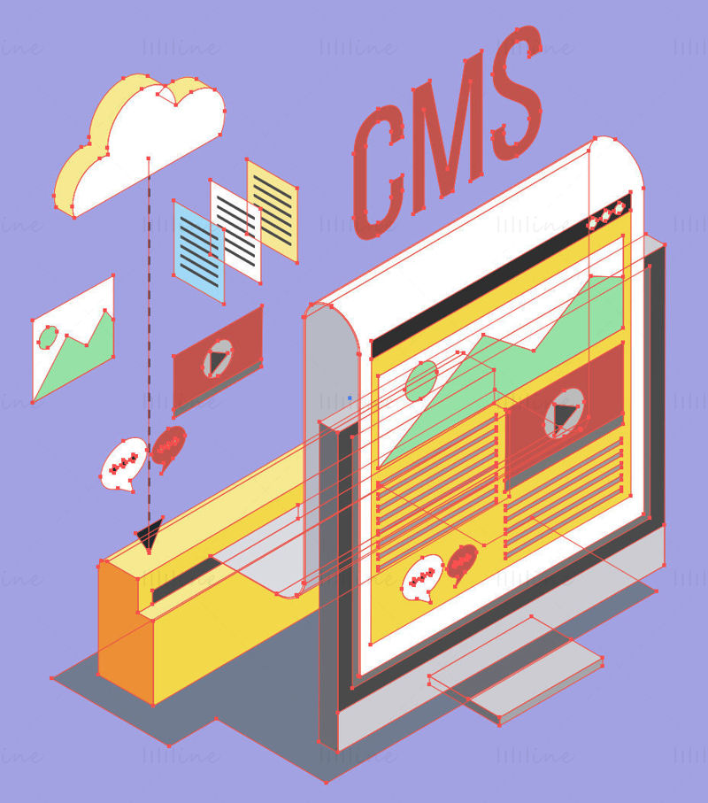 CMS vector illustration