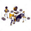 Financial savings vector scene elements illustration