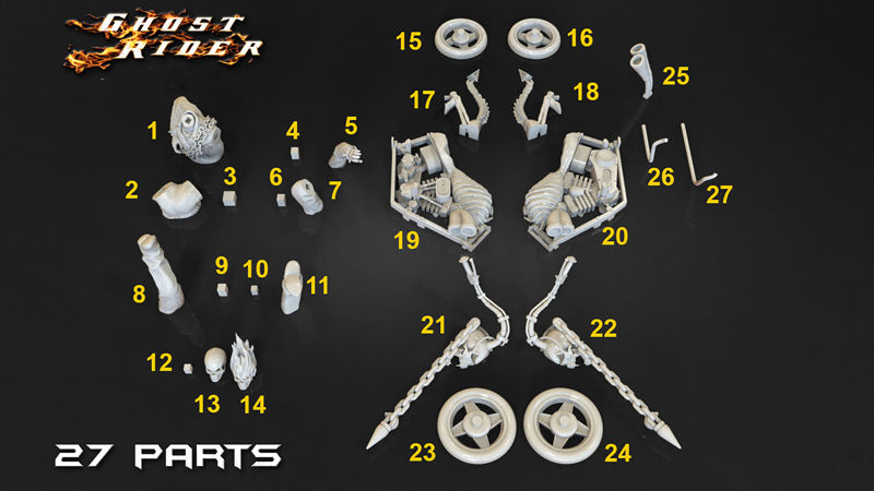 Ghost Rider  Model for 3D Printing