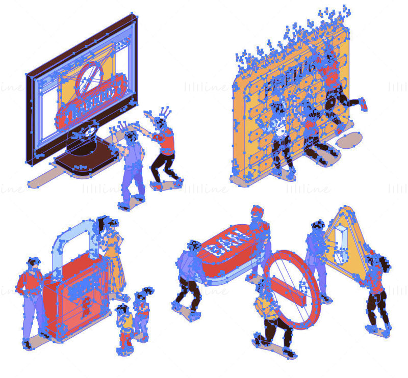 Internet security vector illustration