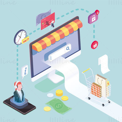 E-commerce vector illustration