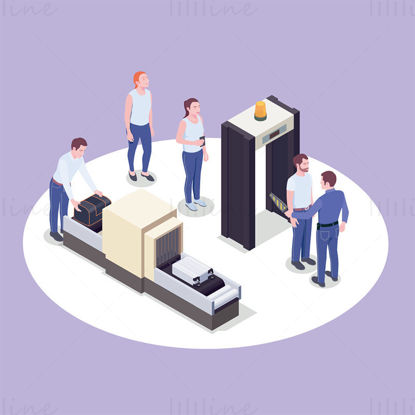 Security check vector illustration