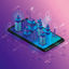 Smart building city vector illustration