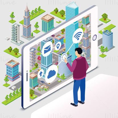 Smart City IoT vector
