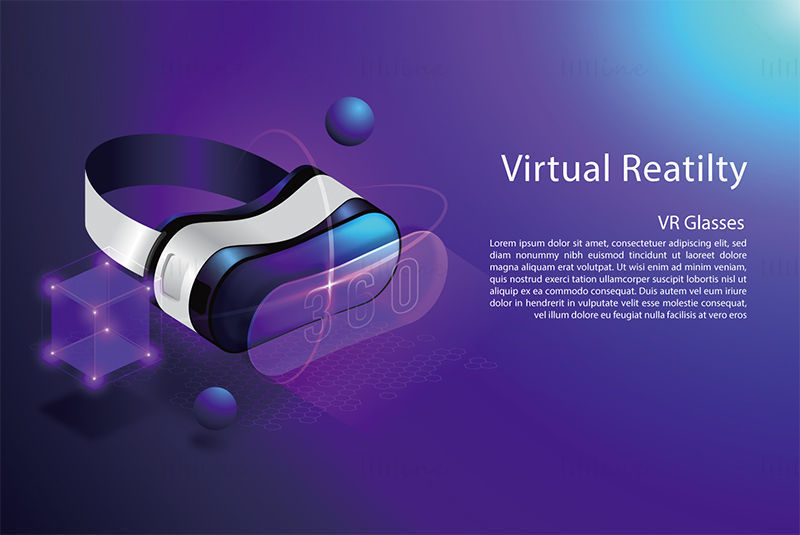 VR szemüveg vektor banner