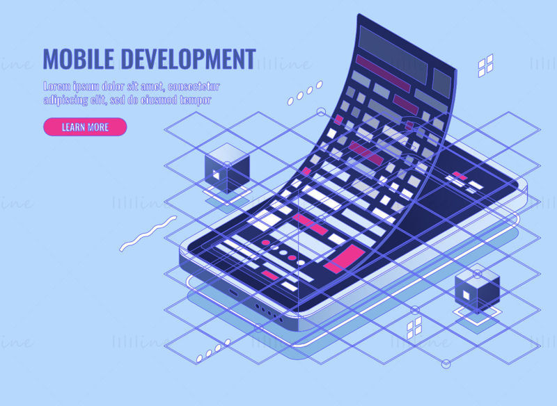 Mobile development vector illustration