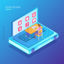 Vector isométrico de educación