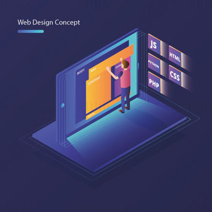 Web design koncepció vektoros illusztráció