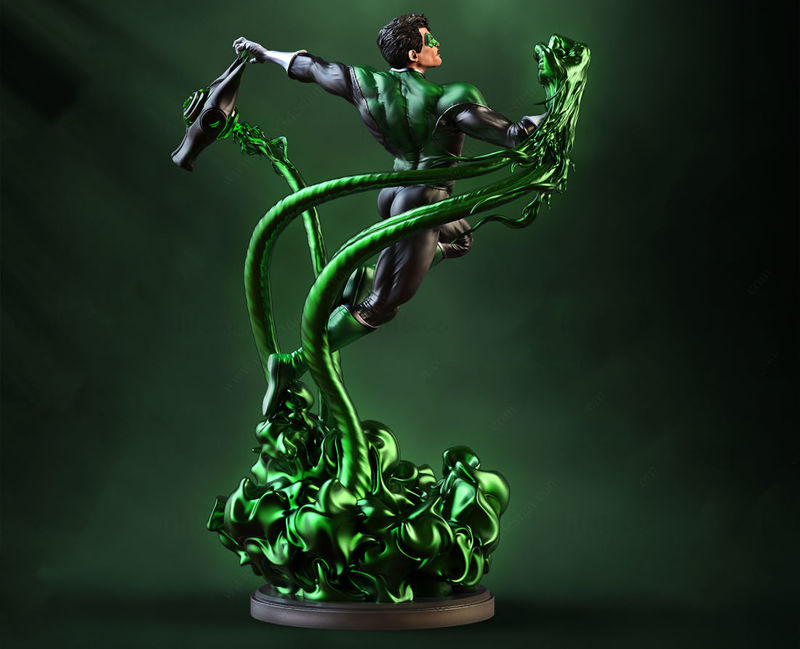Green Lantern Sculpture 3D Model Ready to Print STL
