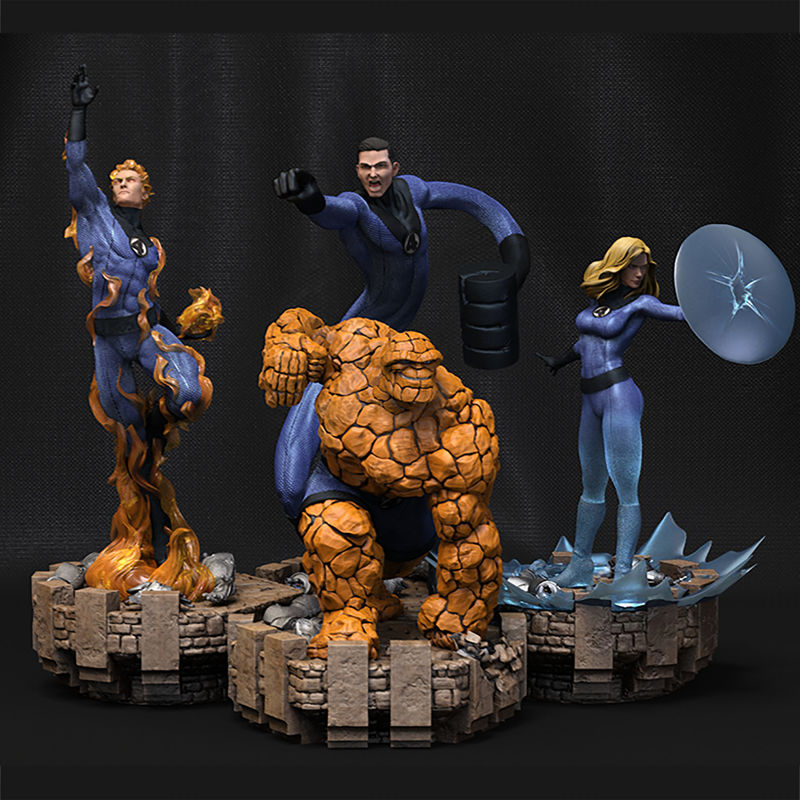 Modelo de impresión en 3D de los Cuatro Fantásticos